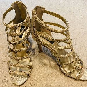 White House black market heeled sandal